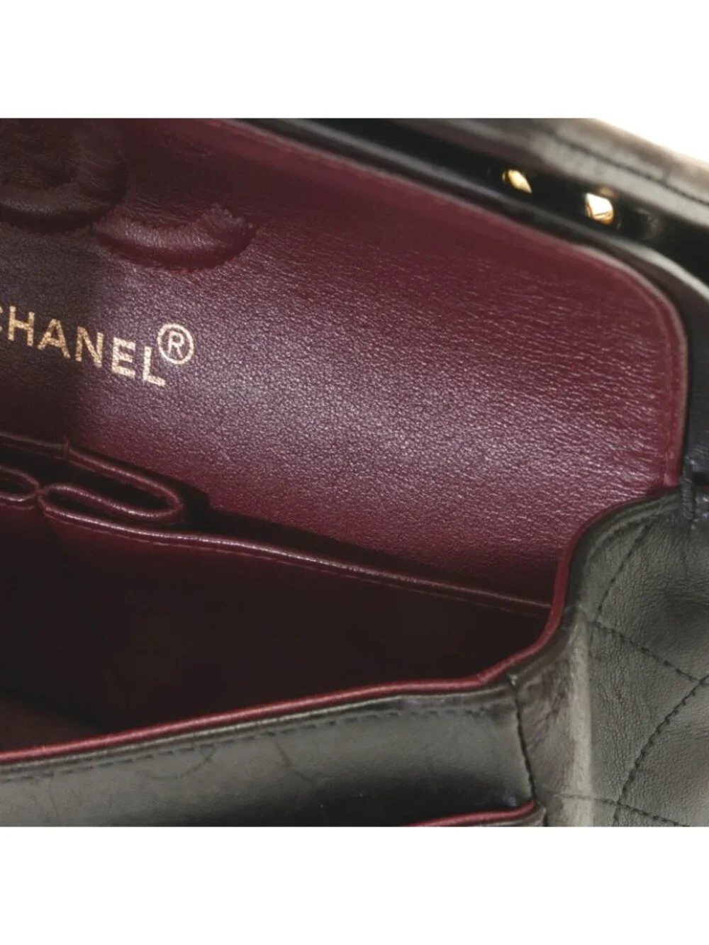 Chanel Quilted Double Flap Bag 23 Black Lambskin